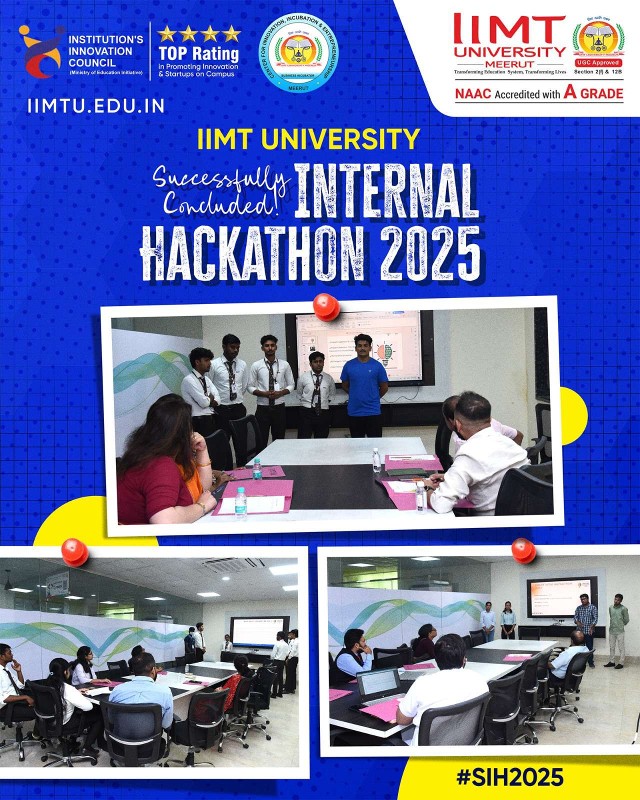 Internal Smart India Hackathon 2025 at IIMT University